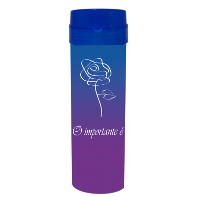 Coqueteleira O Importante e a Rosa Bicolor Azul Royal x Roxo Fluor 480ml