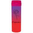 Coqueteleira O Importante e a Rosa Jateado Bicolor Roxo Fluor x Vermelho Fluor 480ml