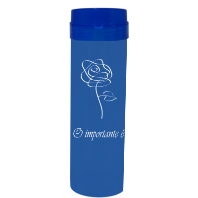 Coqueteleira O Importante e a Rosa Jateado Fosco Azul Royal 480ml