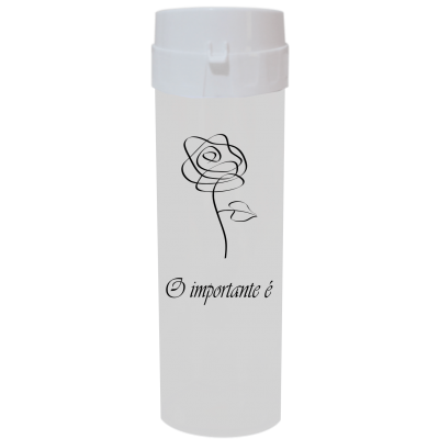 Coqueteleira O Importante e a Rosa Jateado Fosco Branco 480ml