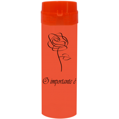 Coqueteleira O Importante e a Rosa Jateado Fosco Laranja Fluor 480ml