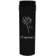 Coqueteleira O Importante e a Rosa Jateado Fosco Preto 480ml