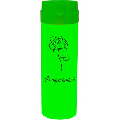 Coqueteleira O Importante e a Rosa Jateado Fosco Verde Fluor 480ml