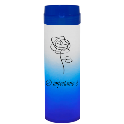 Coqueteleira O Importante e a Rosa Jateado Azul Royal 480ml