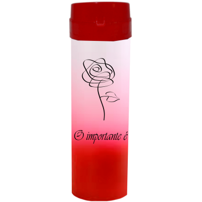 Coqueteleira O Importante e a Rosa Jateado Vermelho Fluor 480ml