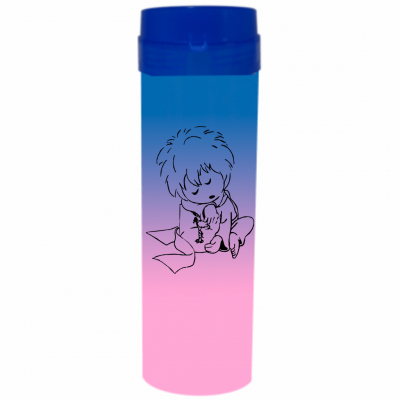 Coqueteleira Pequeno Príncipe 2 Jateado Bicolor Azul x Rosa Bebê 480ml