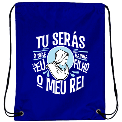 Mochila Tu Serás Para Mim Oxford Azul Royal