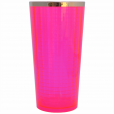 Copo Pixel Rosa Neon com Borda Dourado