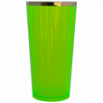 Copo Pixel Verde Neon com Borda Dourado