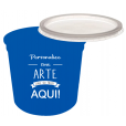 Pote Descartável 1 Litro Jateado Fosco Azul Royal Personalizado