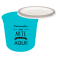 Pote Descartável 1 Litro Jateado Fosco Azul Tiffany Personalizado