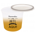 Pote Descartável 750 ml Jateado Amarelo Ouro Personalizado