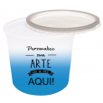 Pote Descartável 750 ml Jateado Azul Tiffany Personalizado