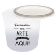 Pote Descartável 750 ml Jateado Branco Personalizado