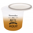 Pote Descartável 750 ml Jateado Ouro Personalizado