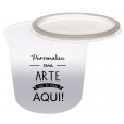 Pote Descartável 750 ml Jateado Prata Personalizado