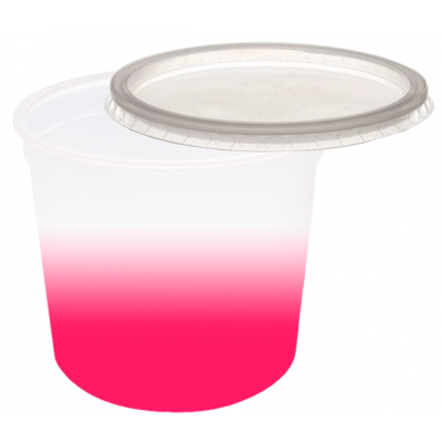 Pote Descartável 750 ml Jateado Rosa Fluor Personalizado