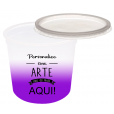 Pote Descartável 750 ml Jateado Roxo Fluor Personalizado