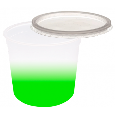 Pote Descartável 750 ml Jateado Verde Fluor Personalizado