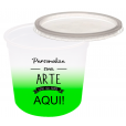 Pote Descartável 750 ml Jateado Verde Fluor Personalizado