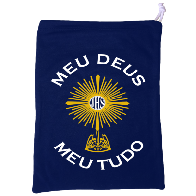 Sacolinha Meu Deus Meu Tudo Azul Marinho