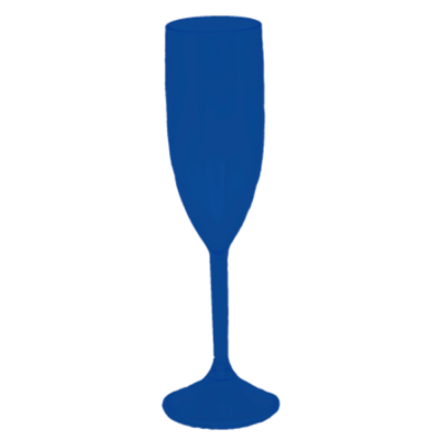 Taça de Champanhe Fosco Azul Royal