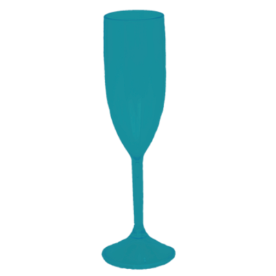 Taça de Champanhe Fosco Azul Tiffany