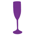 Taça de Champanhe Fosco Roxo