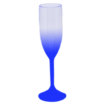 Taça de Champanhe Jateada Azul Royal