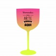 Taça Gin Bicolor Rosa e Amarelo