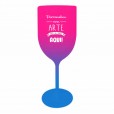 Taça de Vinho Bicolor Rosa e Azul Royal