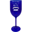 Taça de Vinho Azul Royal