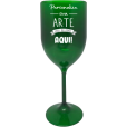 Taça de Vinho Verde Escuro